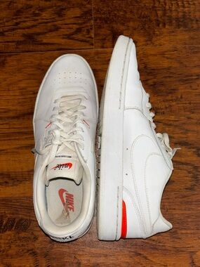 Nike Court Blanc White Team Orange Sneakers Low Top Women’s Size 10 Tennis Shoes